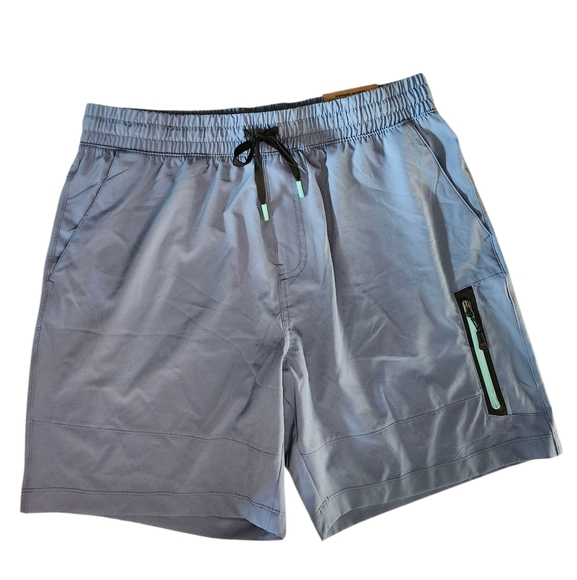 NWT Avalanche Mens' Life Style 7'' Short - Blue - Zip Pocket - LARGE - Picture 1 of 12